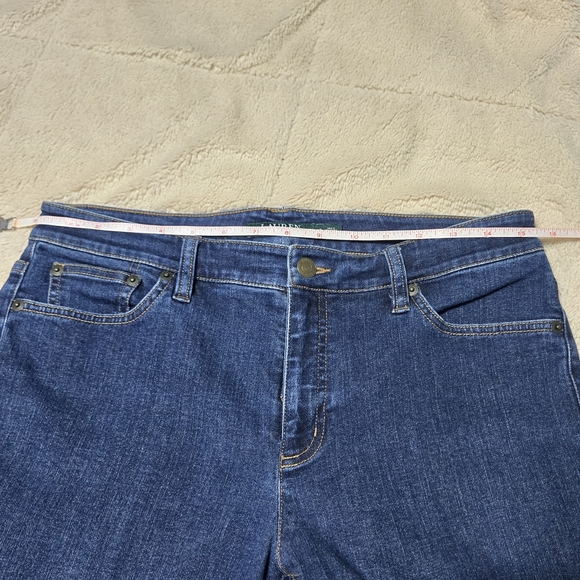 Lauren Ralph Lauren Dark-Wash Modern Straight Curvy Jean - Size 10 - Picture 9 of 14